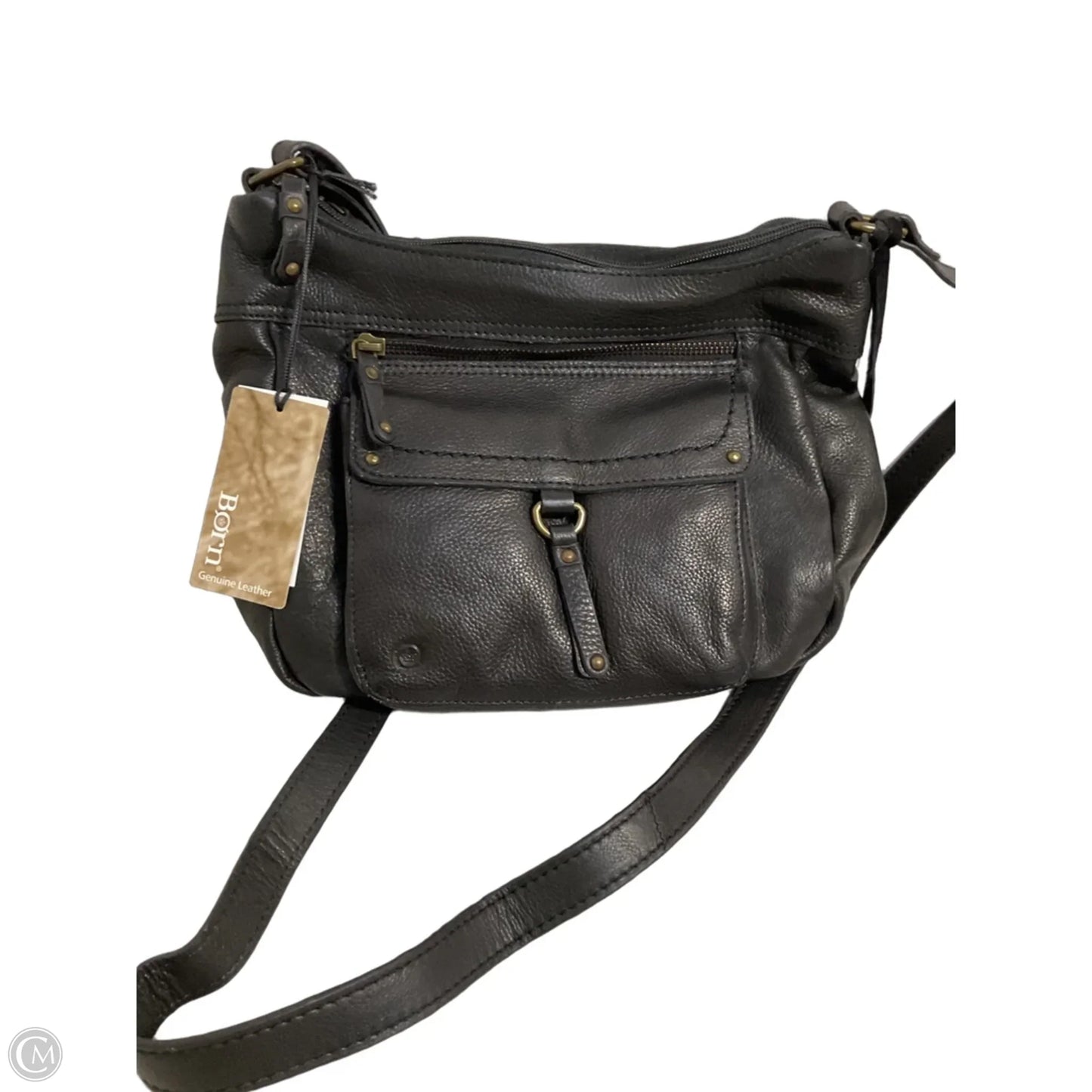 Crossbody Leather By Born, Size: Large