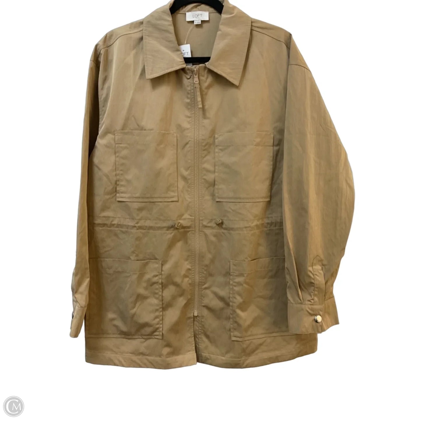 Jacket Shirt By Loft In Beige, Size: M