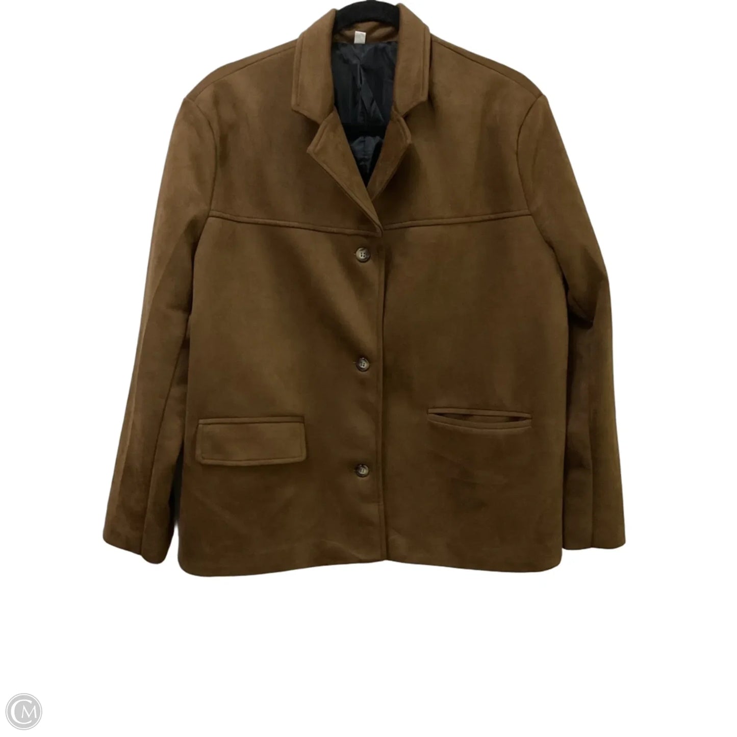 Blazer By Clothes Mentor In Brown, Size: L