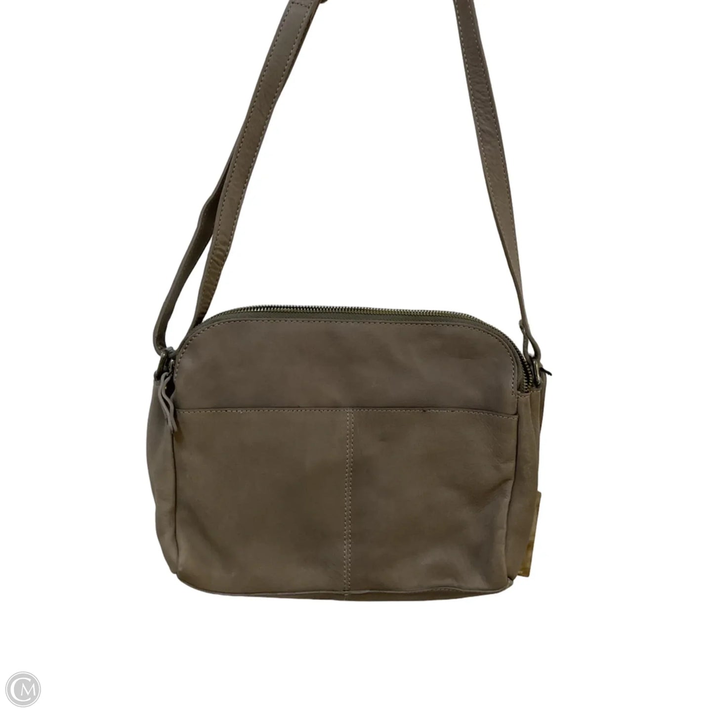 Handbag Leather By Born, Size: Large