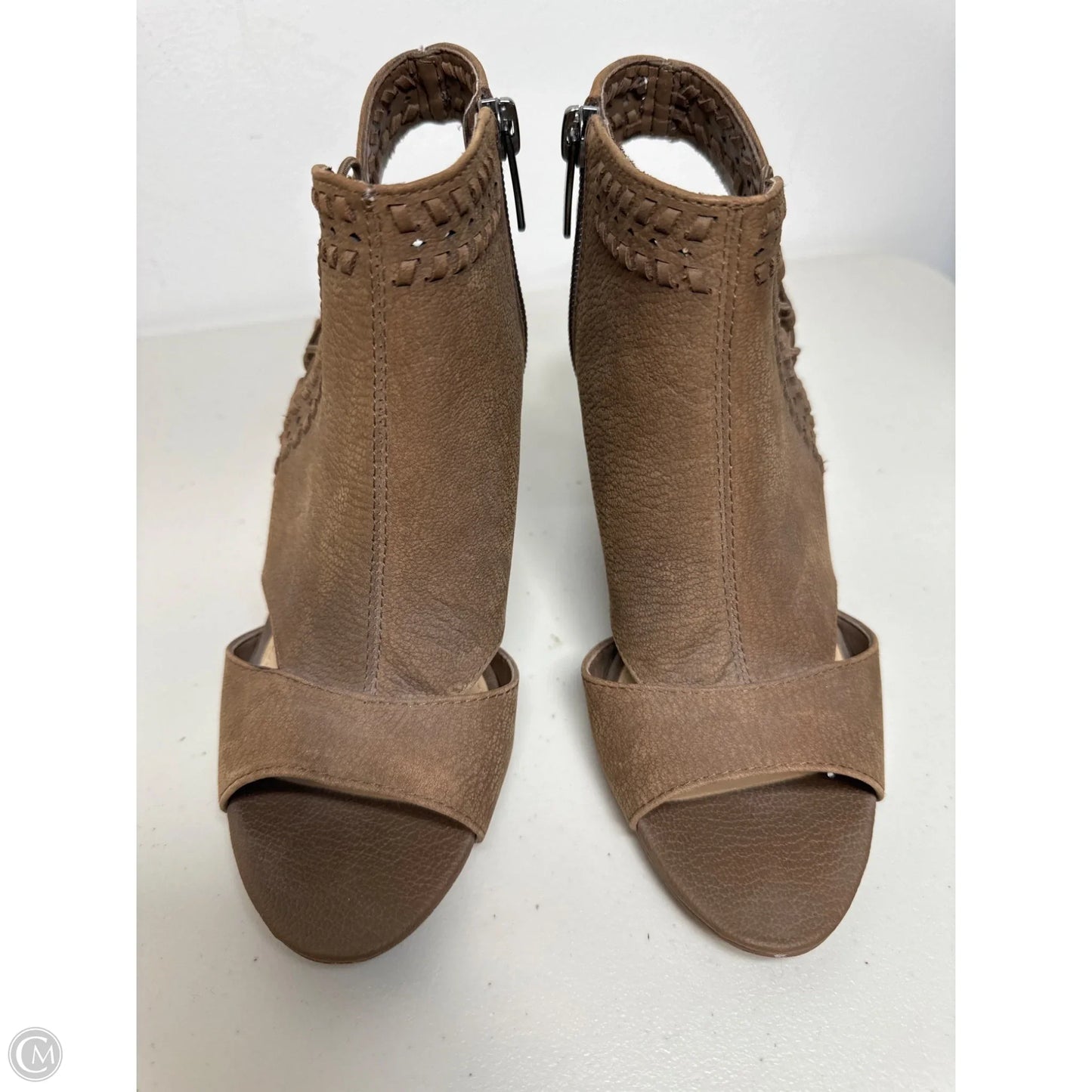 Sandals Heels Block By Vince Camuto In Brown, Size: 6.5