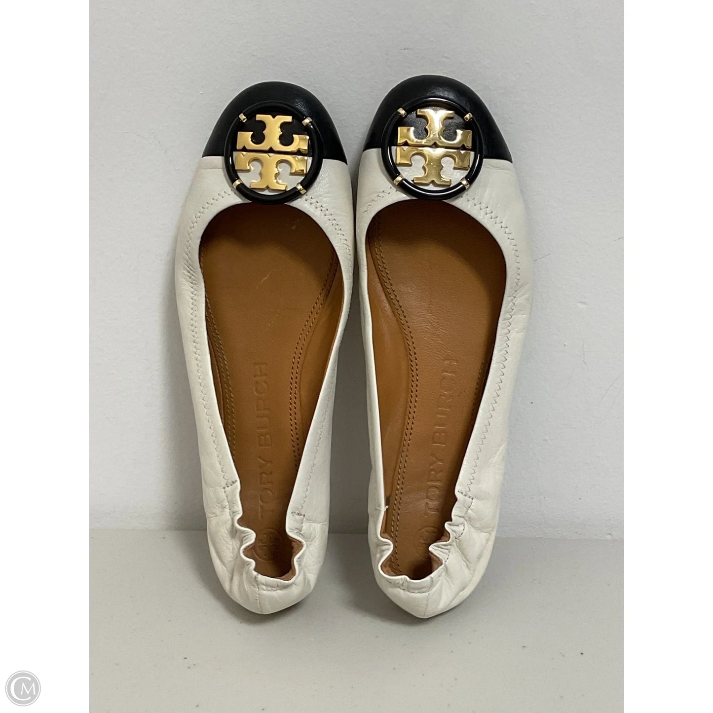 Shoes Designer By Tory Burch In Black & Cream, Size: 7.5