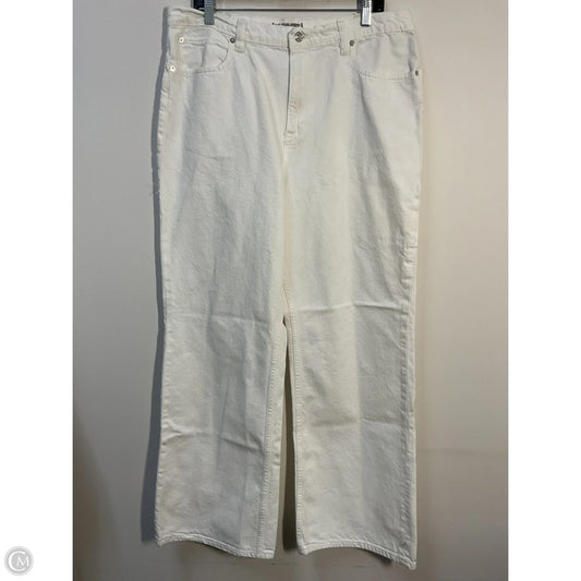 Jeans Wide Leg By We The Free In White Denim, Size: 10