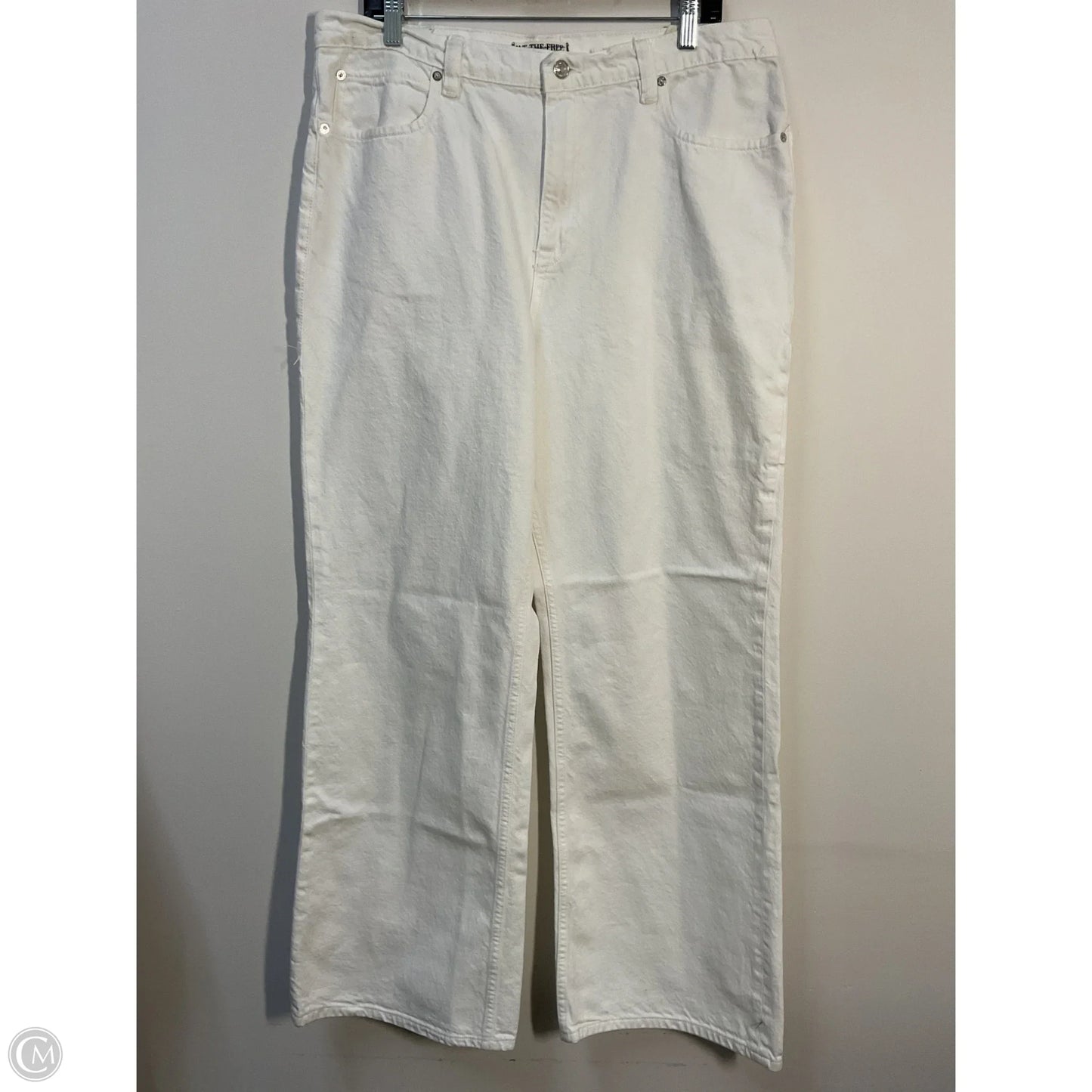 Jeans Wide Leg By We The Free In White Denim, Size: 10