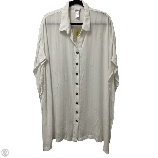 Swimwear Cover-up By Clothes Mentor In White, Size: L