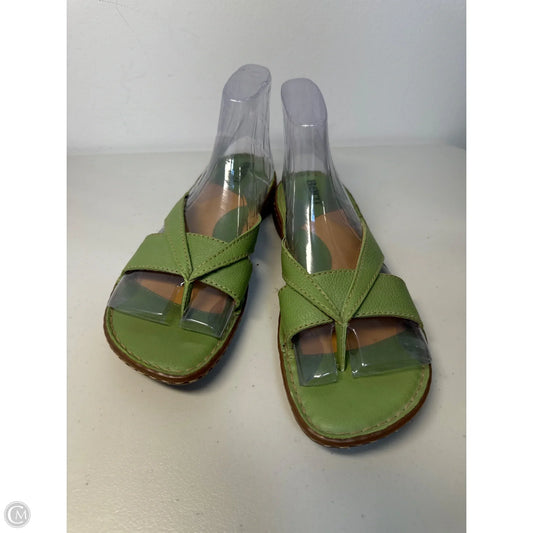 Sandals Flip Flops By Born In Green, Size: 8