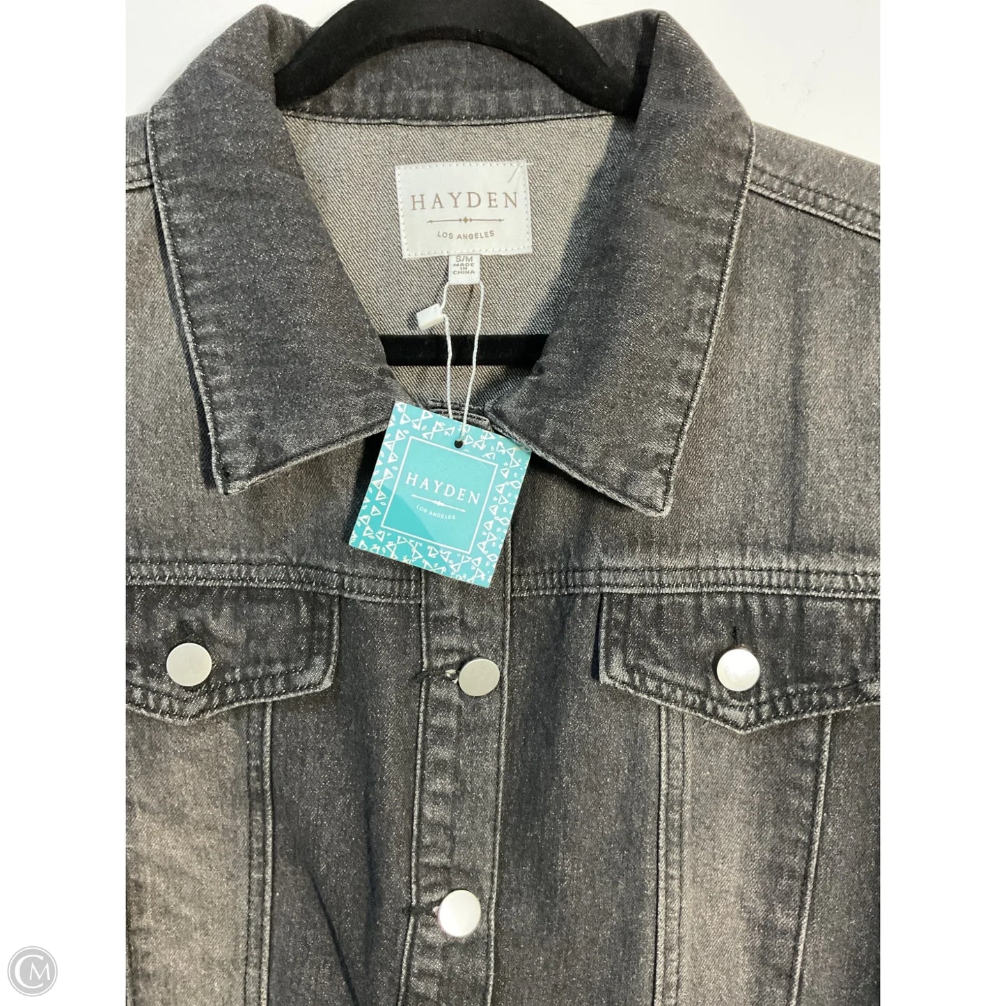 Jacket Denim By Hayden La In Black Denim, Size: S