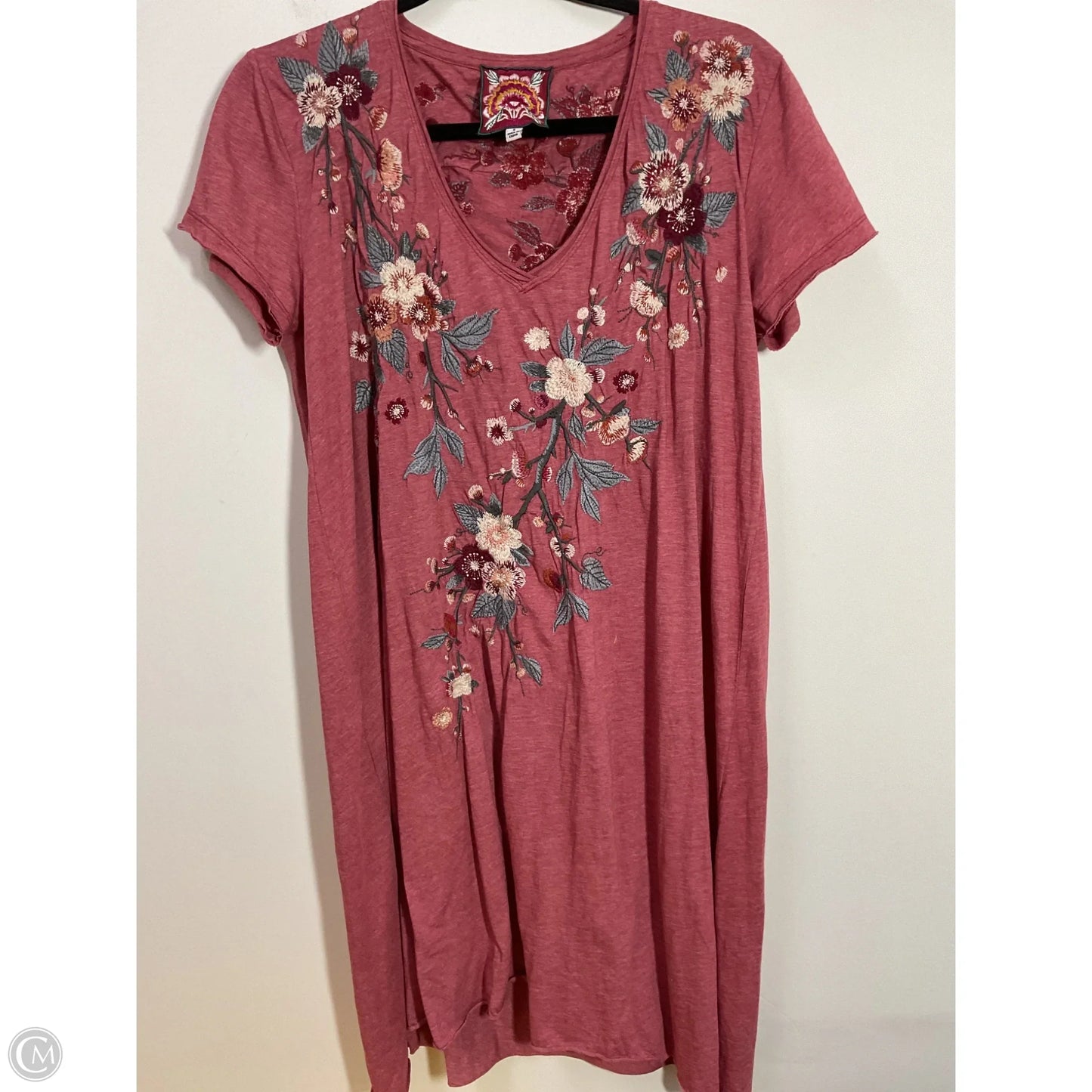 Tunic Short Sleeve By Johnny Was In Red, Size: S