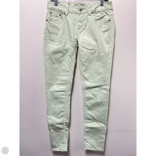 Jeans Skinny By Miss Me In Green Denim, Size: 8