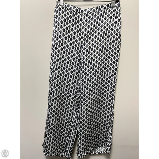 Pants Wide Leg By J. Jill In Blue & White, Size: M