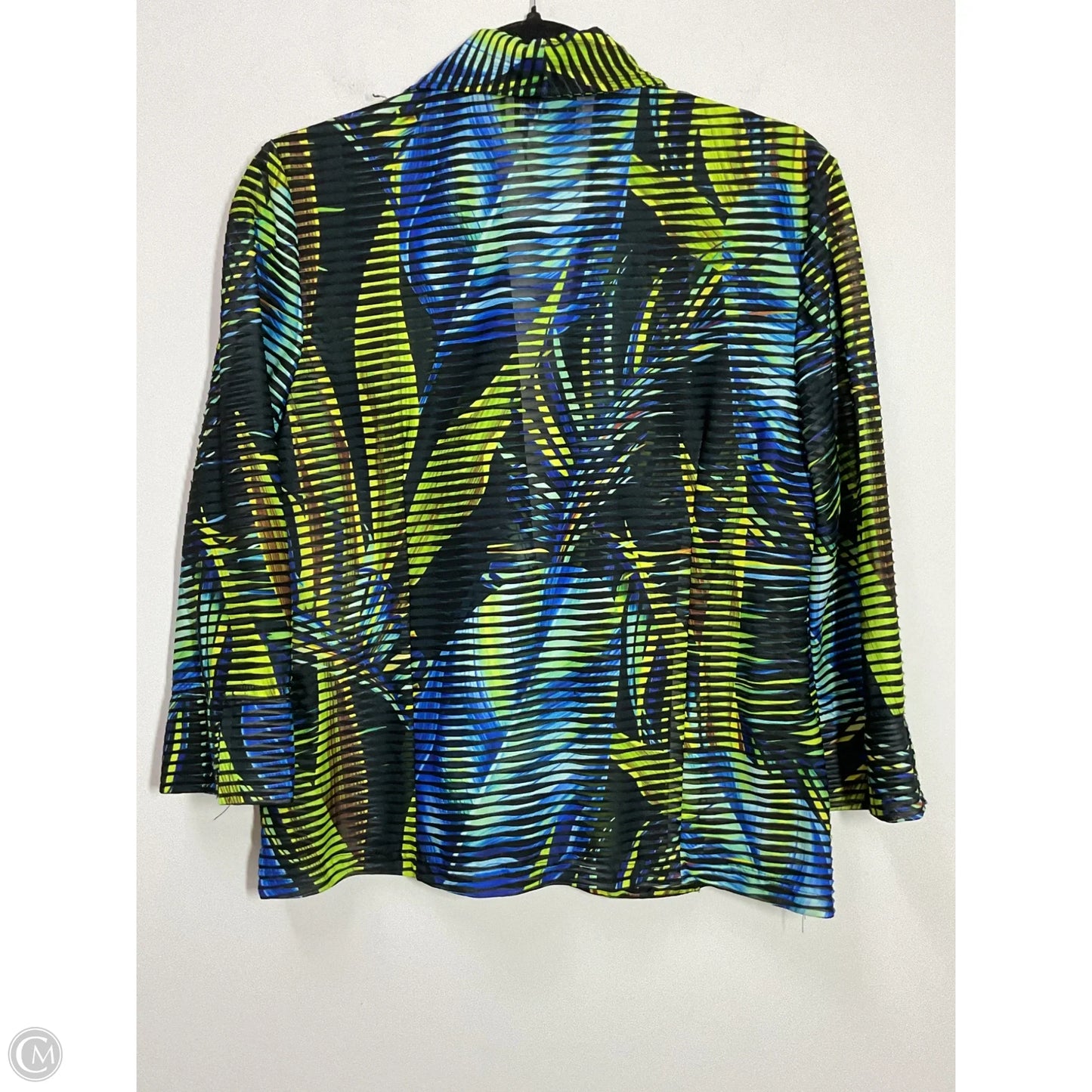 Blazer By Joseph Ribkoff In Black & Green, Size: M