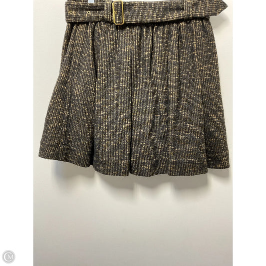 Skirt Luxury Designer By Burberry In Black & Tan, Size: 10