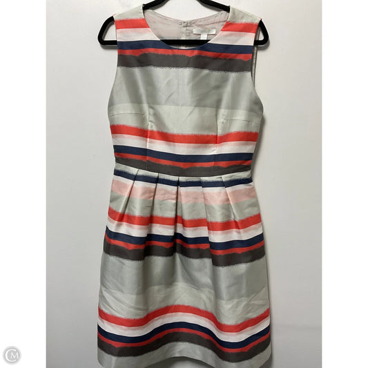 Dress Casual Midi By Hugo Boss In Grey & Red, Size: M