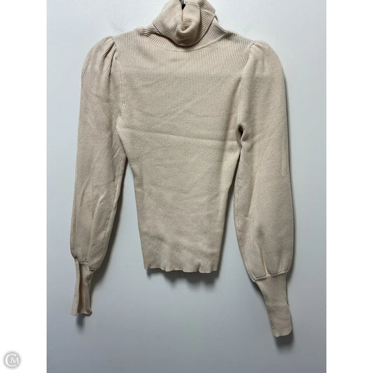 Top Long Sleeve By Ann Taylor In Cream, Size: S