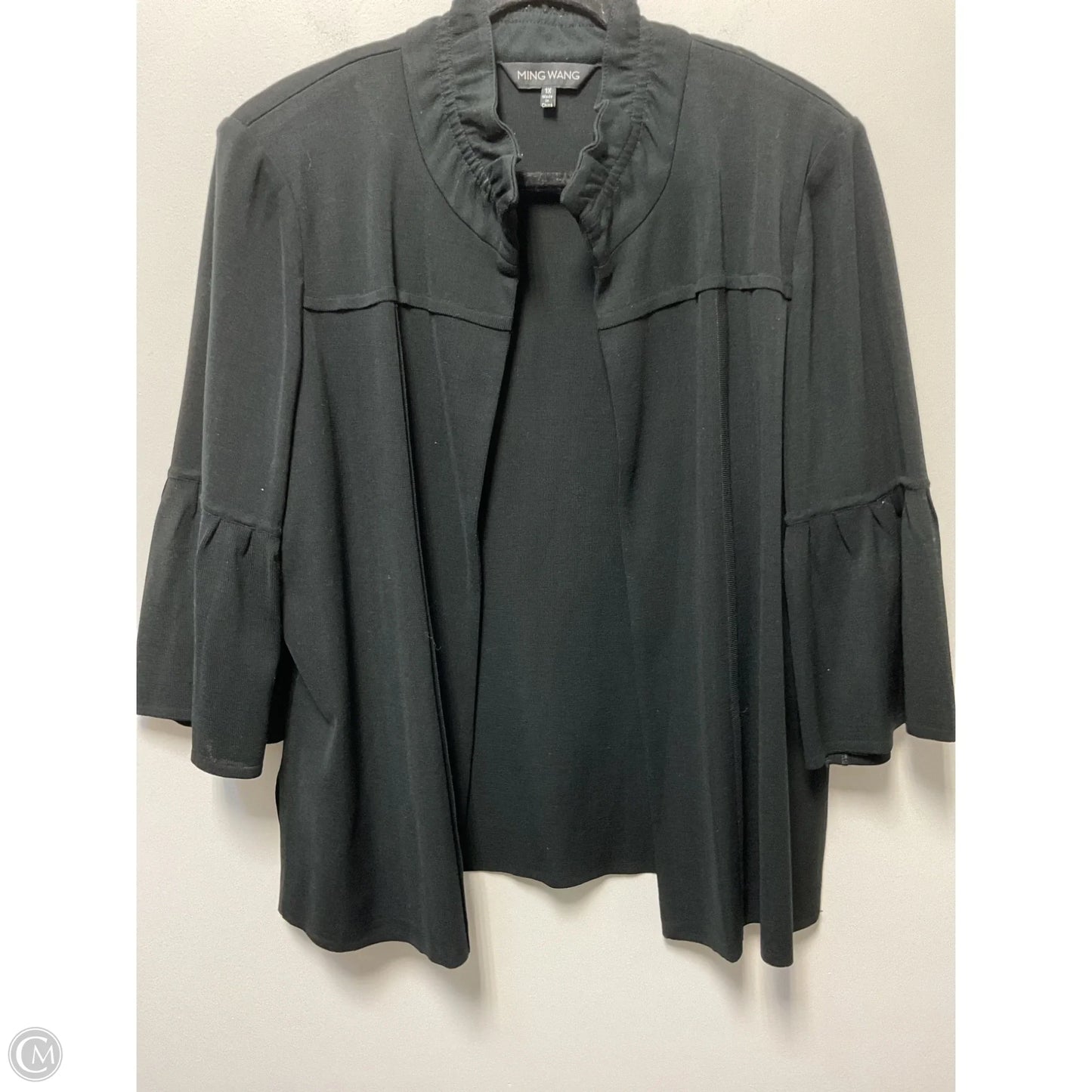 Cardigan By Ming Wang In Black, Size: 1x