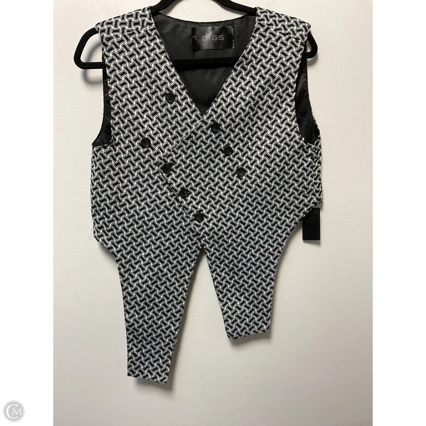 Vest Other By Clothes Mentor In Black & White, Size: M