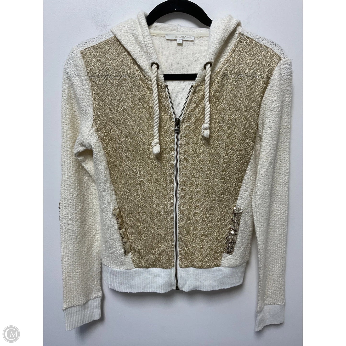 Sweater Cardigan By Miss Me In Cream, Size: S