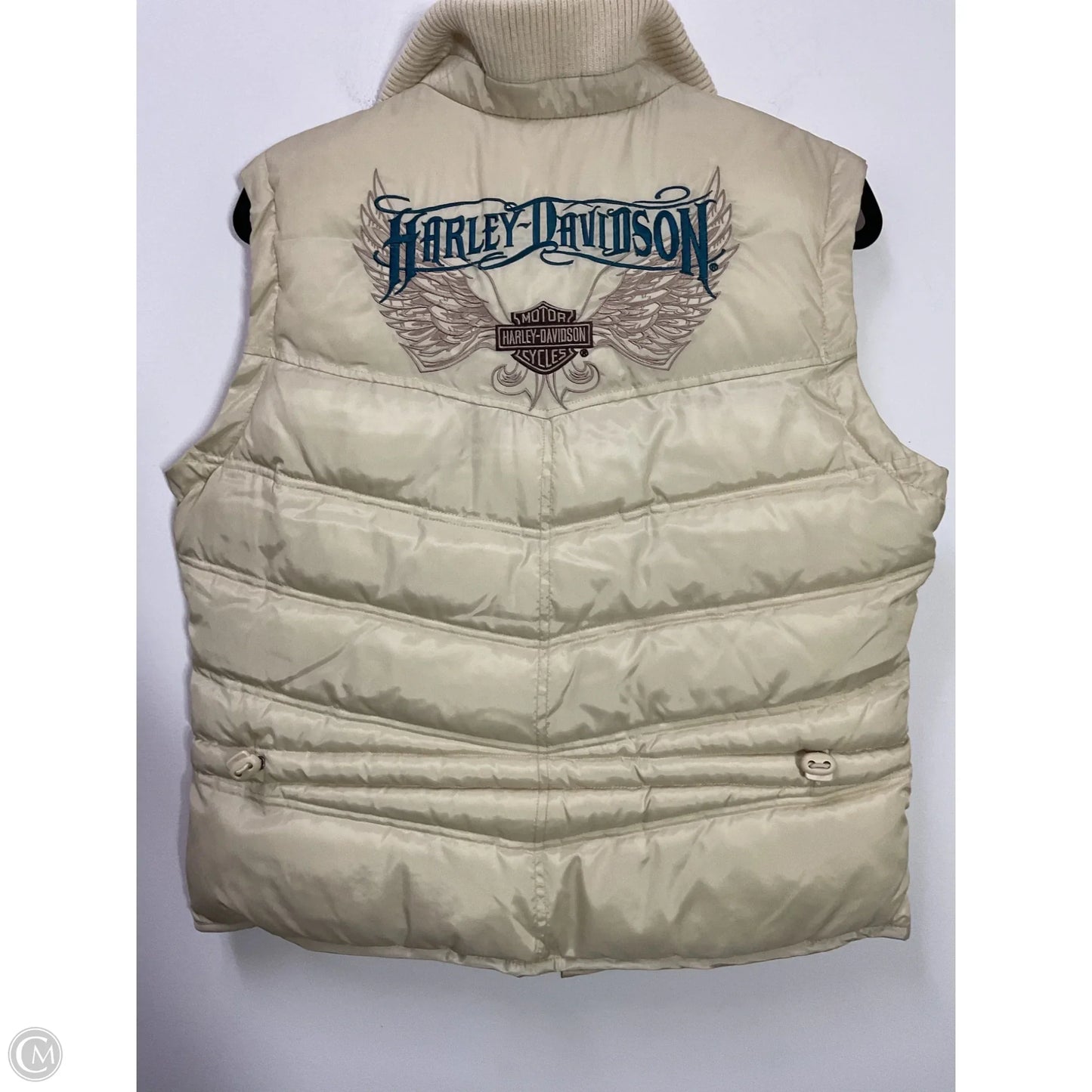 Vest Puffer & Quilted By Harley Davidson In Cream, Size: L