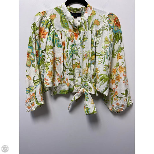 Blouse Long Sleeve By Rachel Roy In Floral Print, Size: S