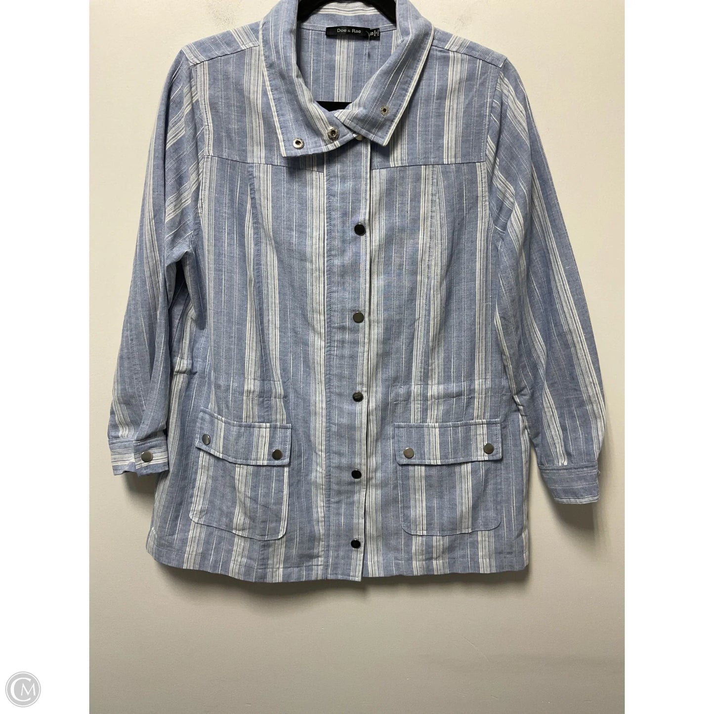 Jacket Other By Doe & Rae In Blue & White, Size: S