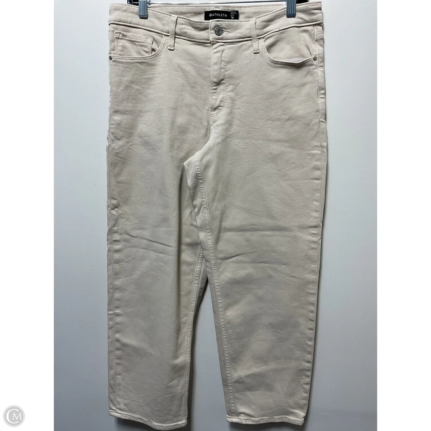 Jeans Straight By Athleta In Cream Denim, Size: 1x