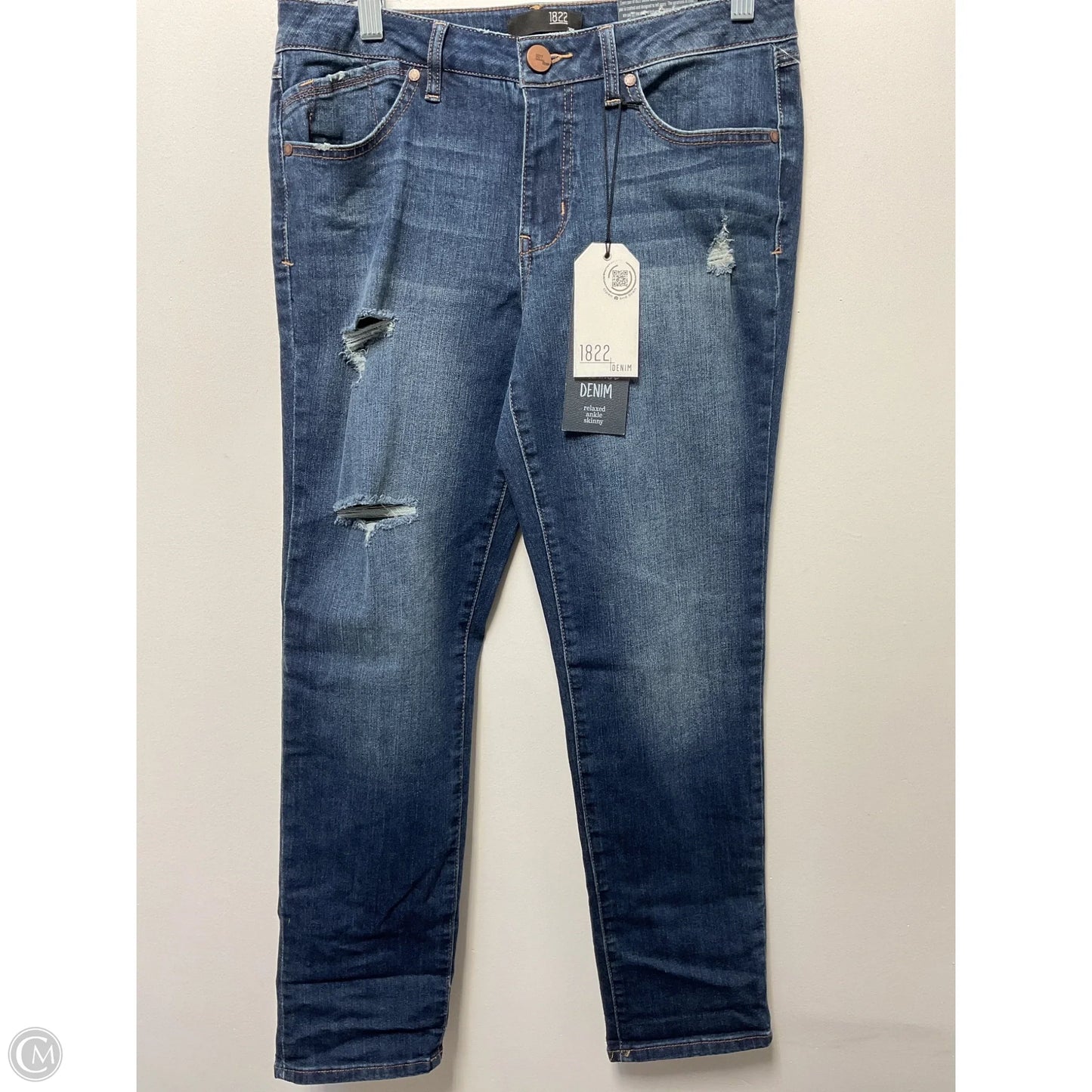 Jeans Skinny By 1822 Denim In Blue Denim, Size: 10