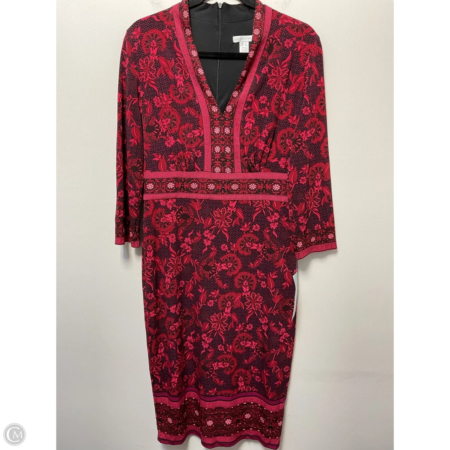 Dress Casual Midi By London Times In Red, Size: M