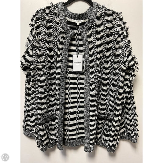 Sweater Cardigan By Endless Rose In Black & White, Size: M