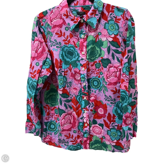Top Long Sleeve By Talbots In Purple, Size: Xl
