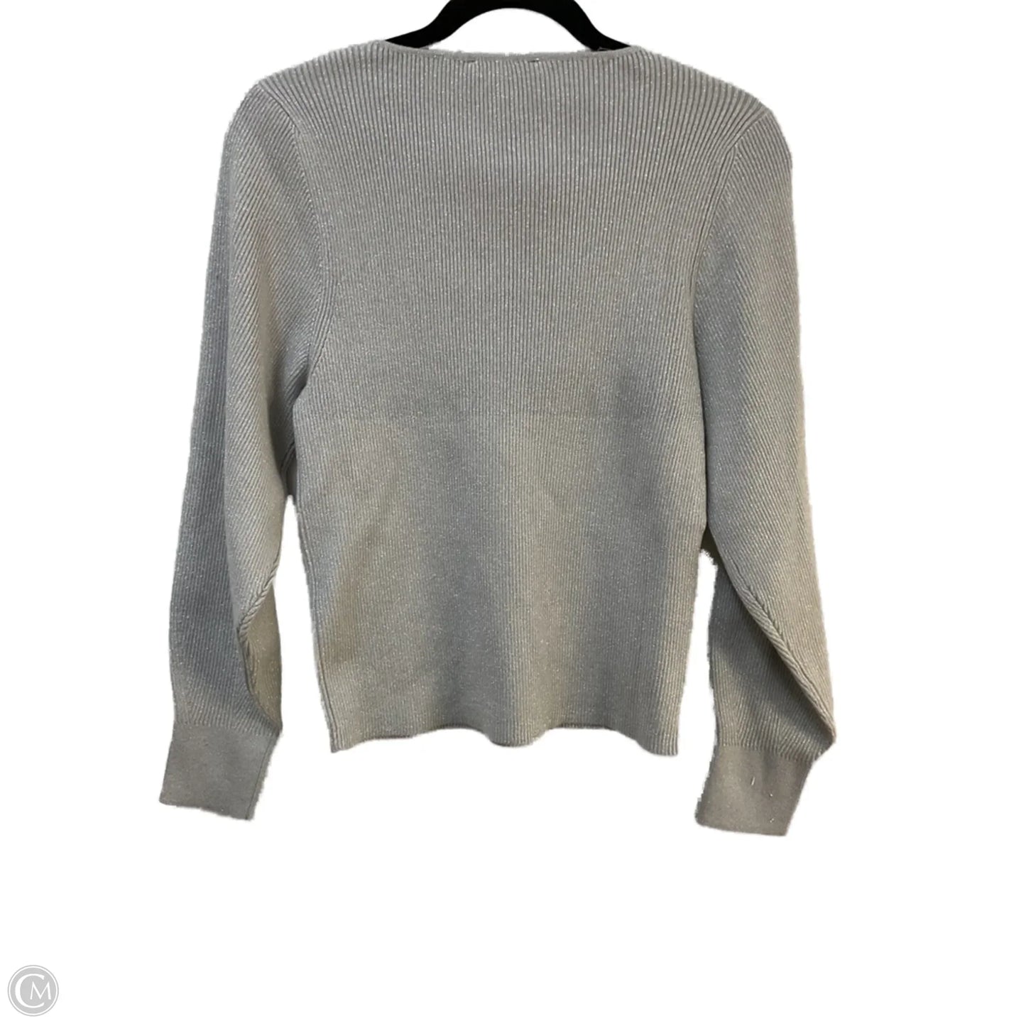Top Long Sleeve By Ann Taylor In Silver, Size: Xl