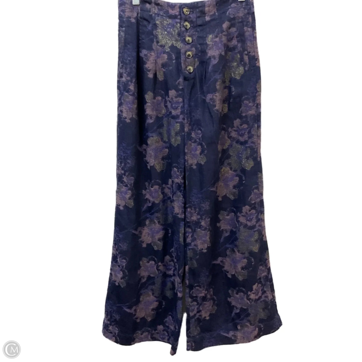 Pants Wide Leg By Pilcro In Blue & Gold, Size: 4