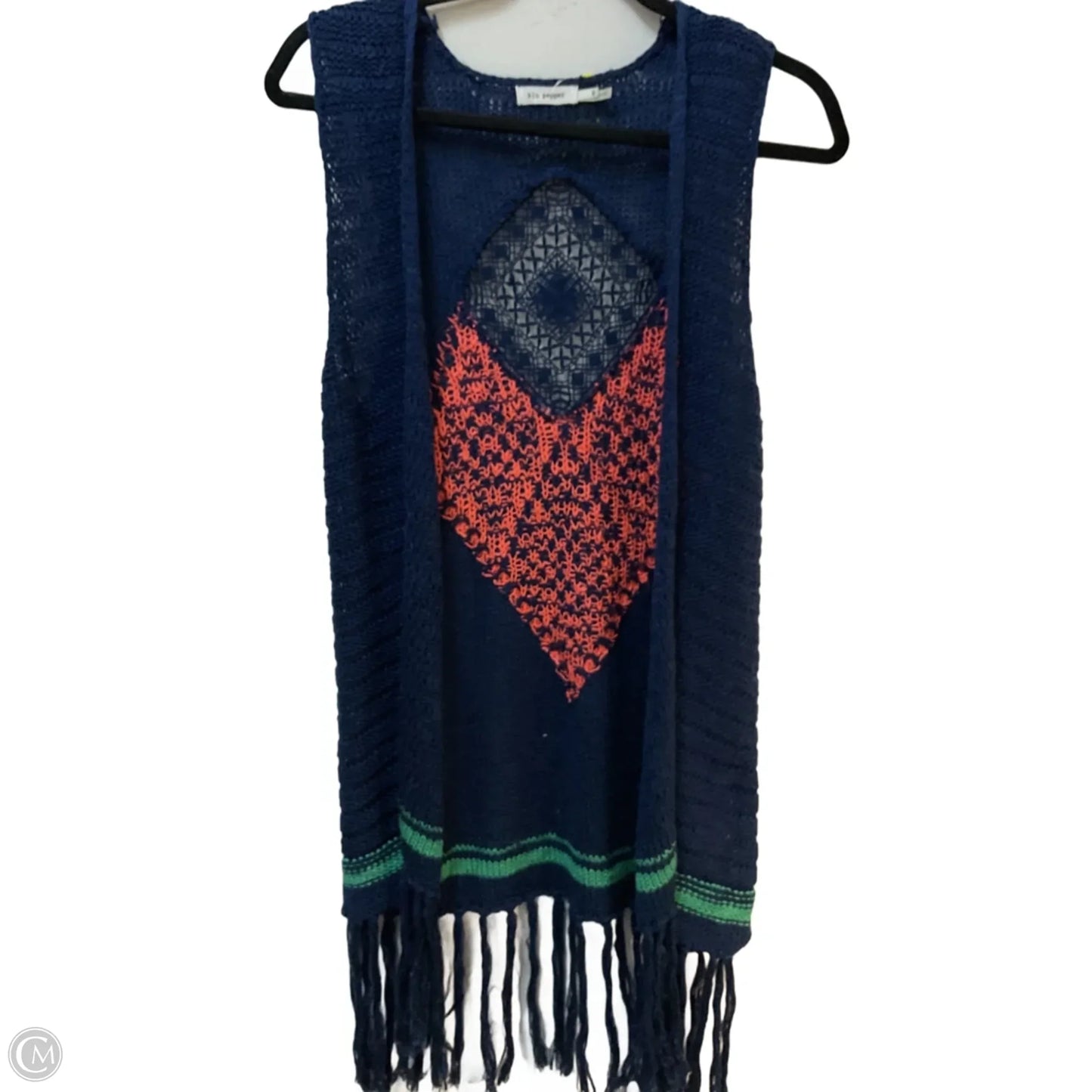 Sweater Cardigan By Blu Pepper In Blue, Size: S