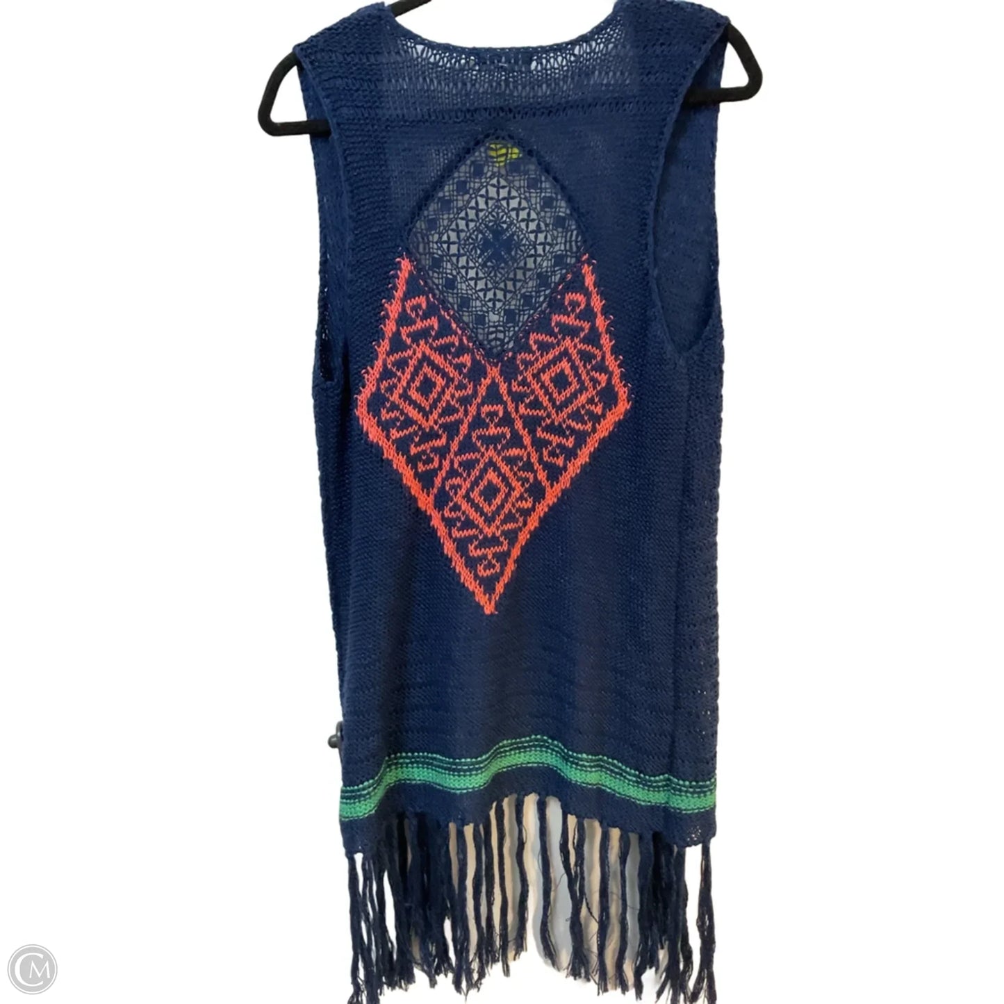 Sweater Cardigan By Blu Pepper In Blue, Size: S