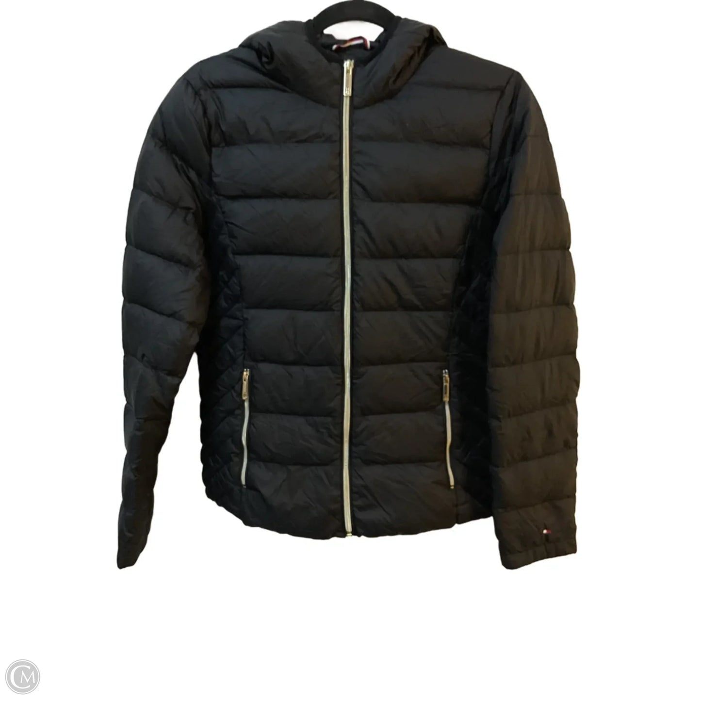 Jacket Puffer & Quilted By Tommy Hilfiger In Black, Size: M