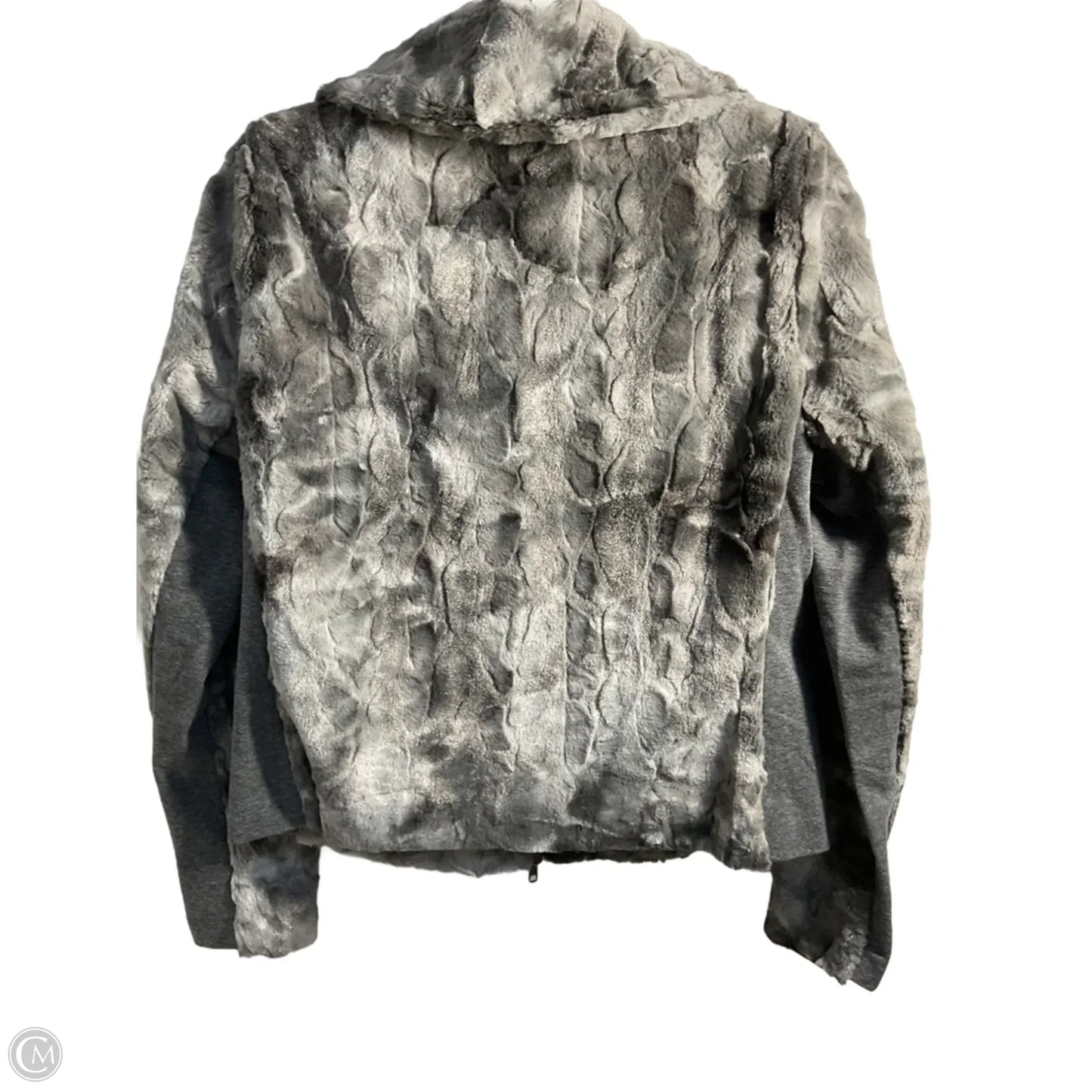 Jacket Faux Fur & Sherpa By Cabi In Grey, Size: M