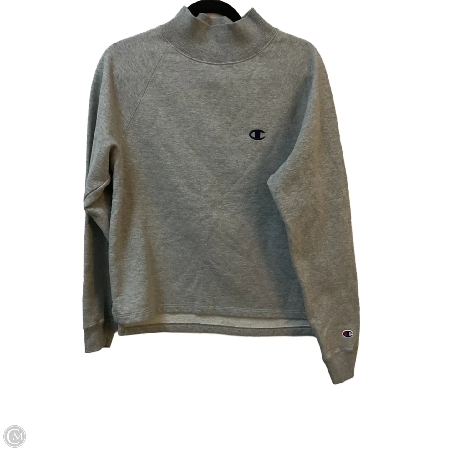 Sweatshirt Collar By Champion In Grey, Size: M