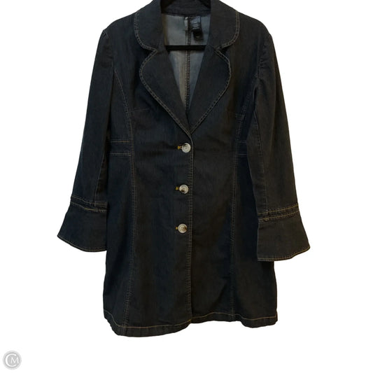 Jacket Denim By Bisou Bisou In Blue Denim, Size: M