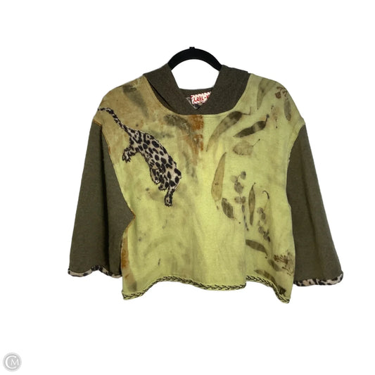 Sweater Short Sleeve By Cmb In Brown & Green, Size: S