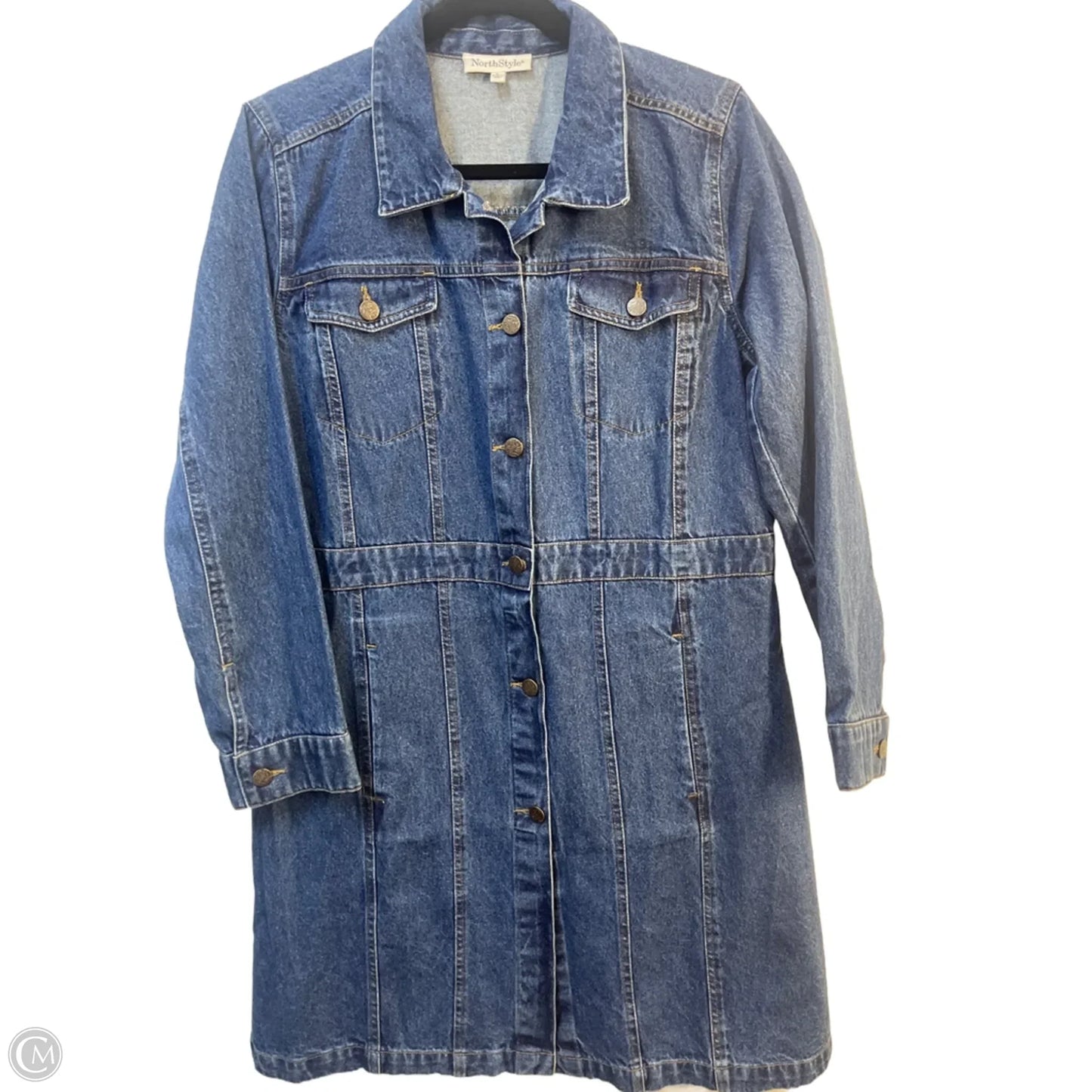 Jacket Denim By Northstyle In Blue Denim, Size: L