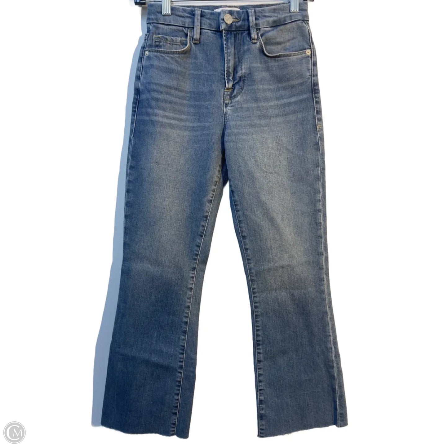 Jeans Cropped By Frame In Blue Denim, Size: 4