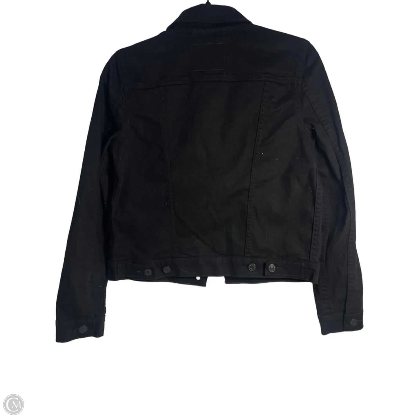 Jacket Denim By Levis In Black Denim, Size: S
