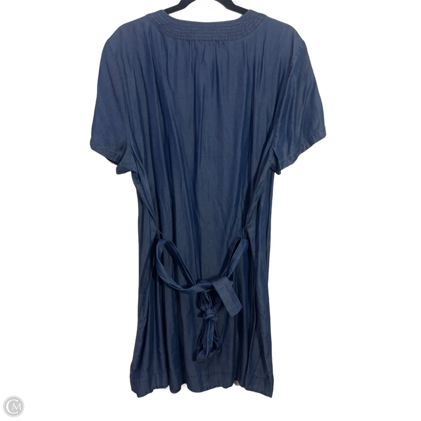 Tunic Short Sleeve By Ana In Blue Denim, Size: Xxl
