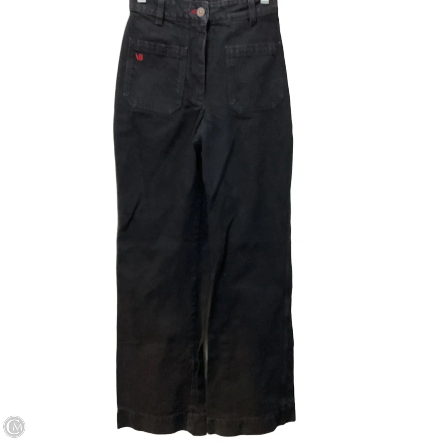 Jeans Wide Leg By Cmb In Black Denim, Size: 0