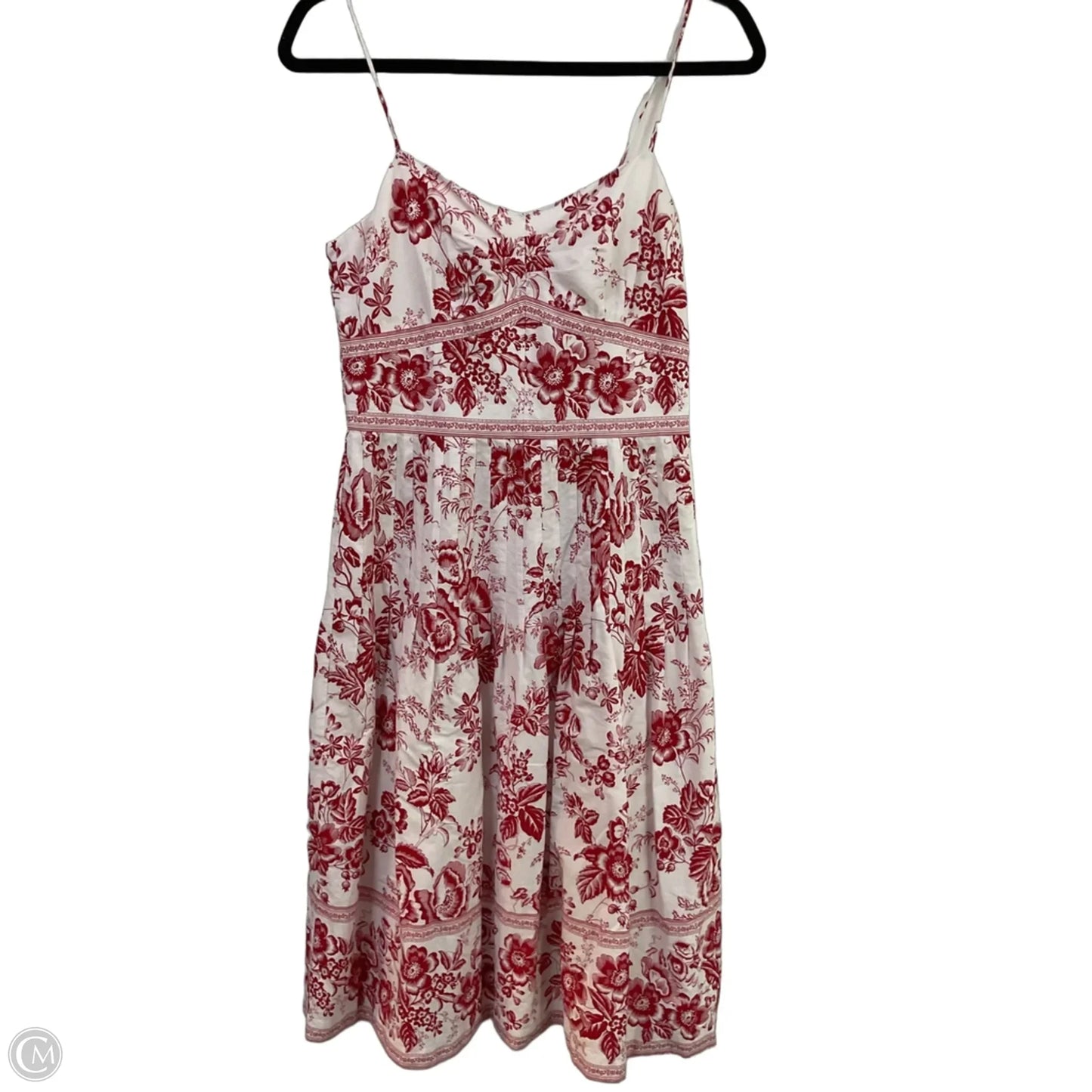 Dress Casual Midi By Liz Claiborne In Red & White, Size: S
