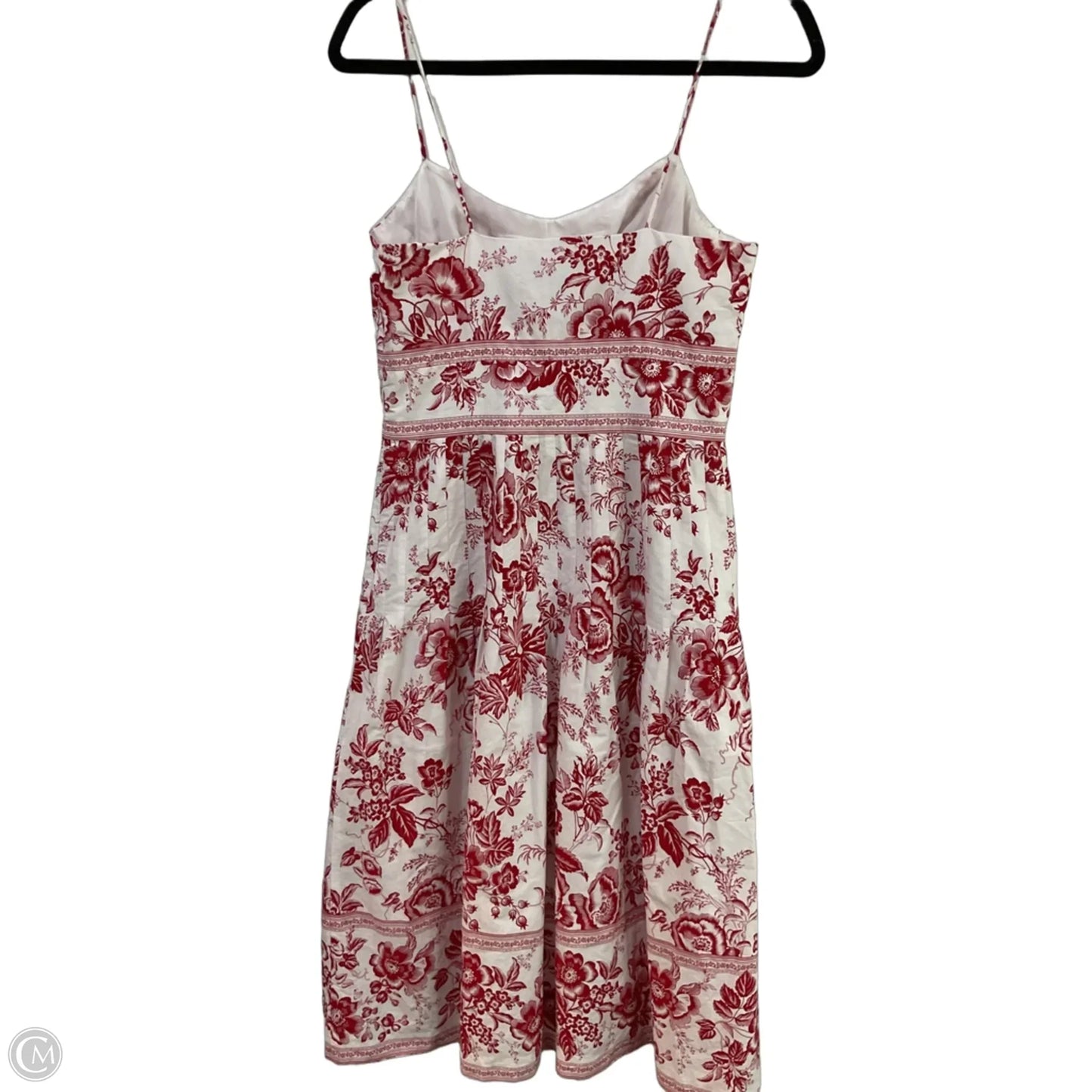 Dress Casual Midi By Liz Claiborne In Red & White, Size: S