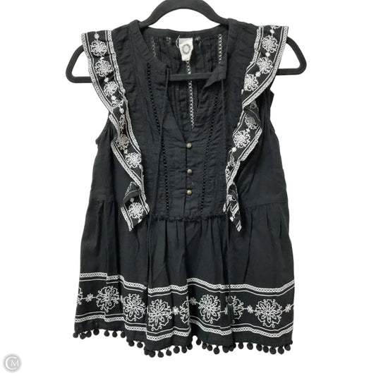 Top Sleeveless By Anthropologie In Black, Size: S