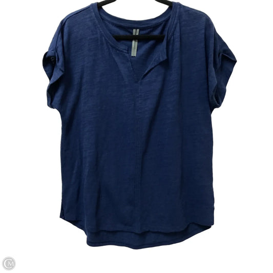 Top Short Sleeve Basic By Anthropologie In Navy, Size: S