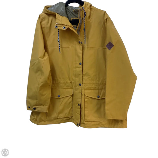 Coat Raincoat By Eddie Bauer In Yellow, Size: 2x