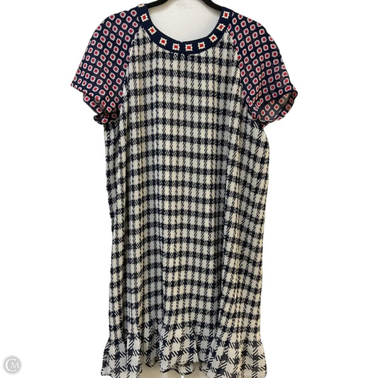 Dress Party Midi By Cmc In Blue & White, Size: L