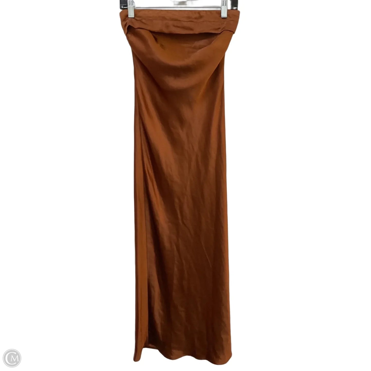 Dress Party Long By Clothes Mentor In Bronze, Size: S
